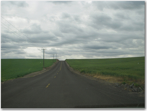 Road near Helix, OR.
