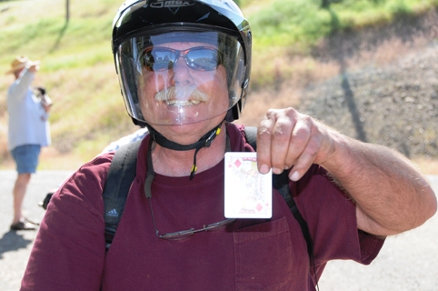 Club member Ron Liddle, apparently happy with his draw - Photo by Kelly McKiernan